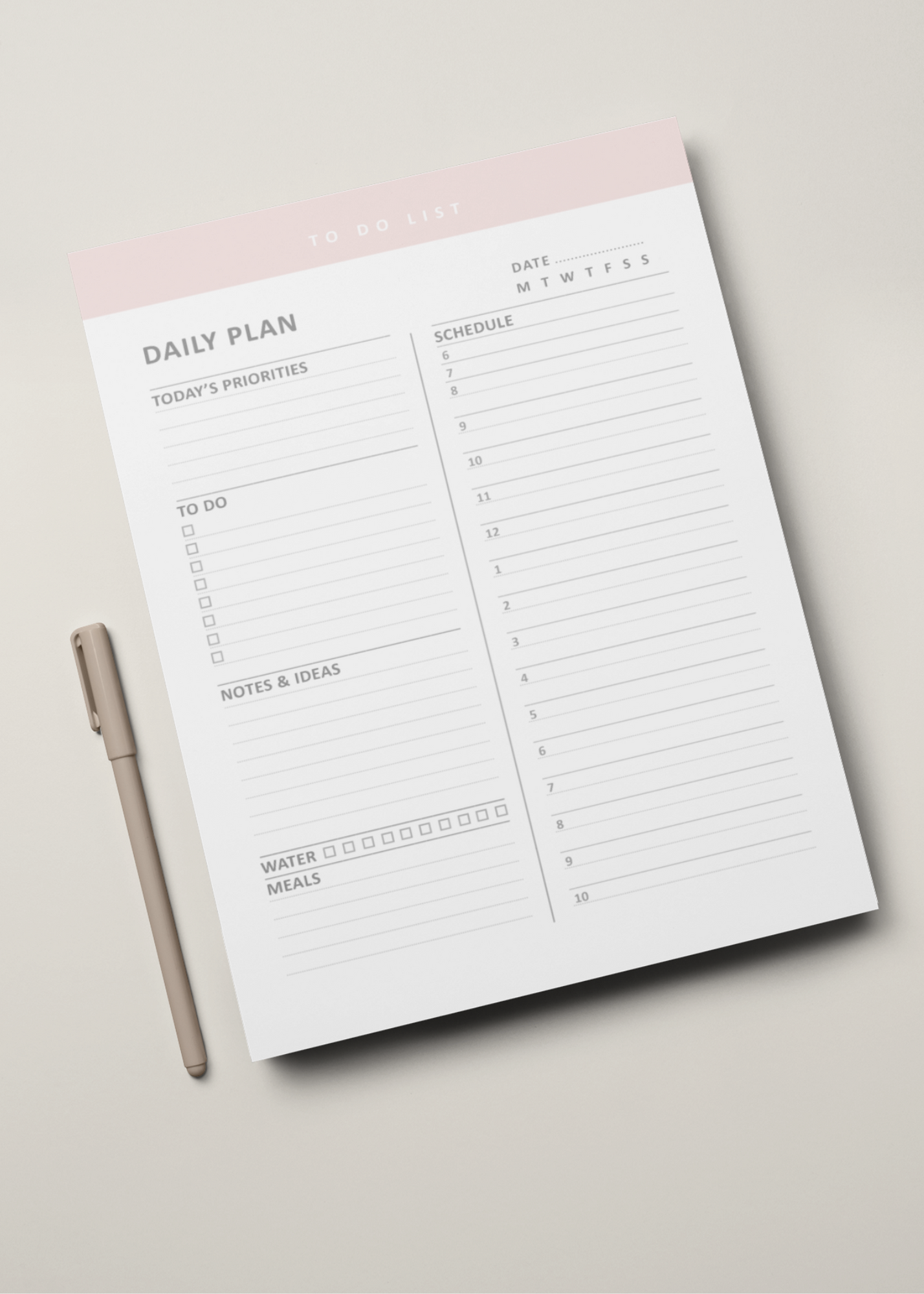 Daily Printable To-Do List – PlannedCreative